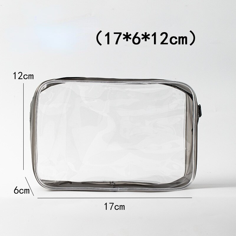 Neceser de viaje de PVC transparente, bolsa de aseo impermeable a la , nueva bolsa de almacenamiento de maquillaje, organizador de cosméticos de Pvc transparente: M