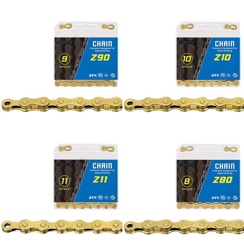 MTB Road Bike Chain 6 7 8 9 10 11 Speed,MTB Road Bike Gold Galvanized Chain 24BD