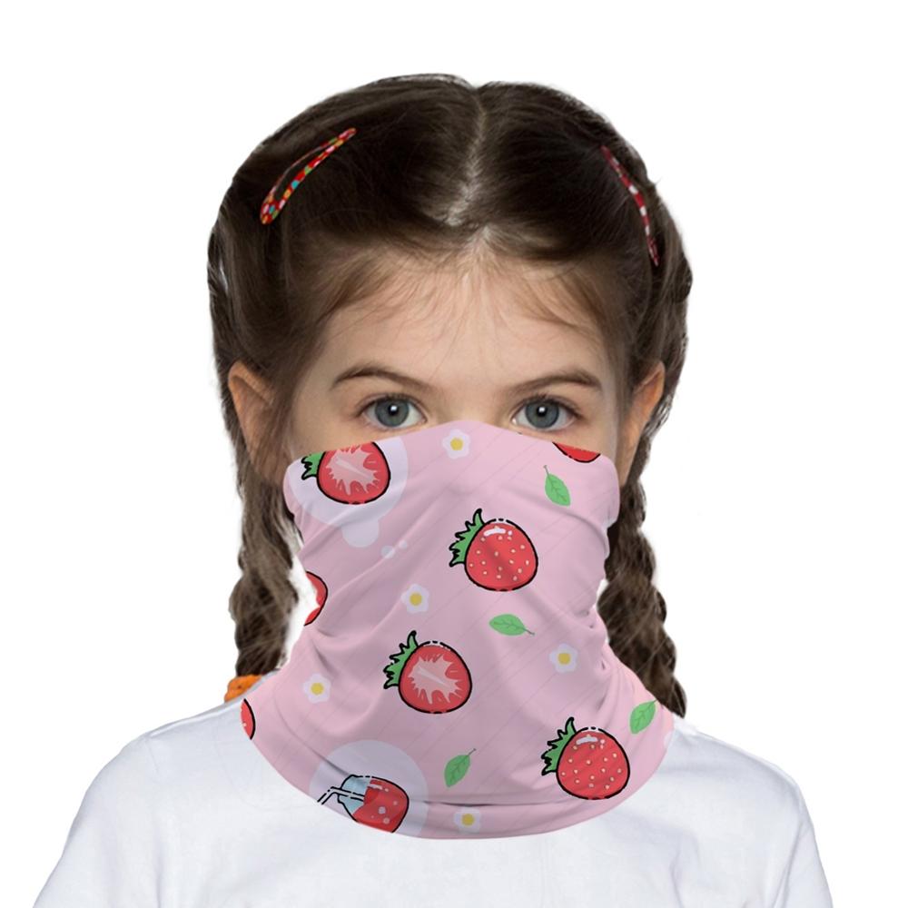 Aardbei kinderhoofd/gezicht/masker nek bandana sjaal dual-use magische buis hoofddoek wielersport hoofddeksel tulband bivakmuts: G