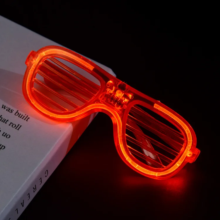 Verres lumineux LED en vrac, 5 couleurs, lueur dans le noir, fournitures de fête néon, de fête pour enfants et adultes, décoration de fête: Rose Rouge