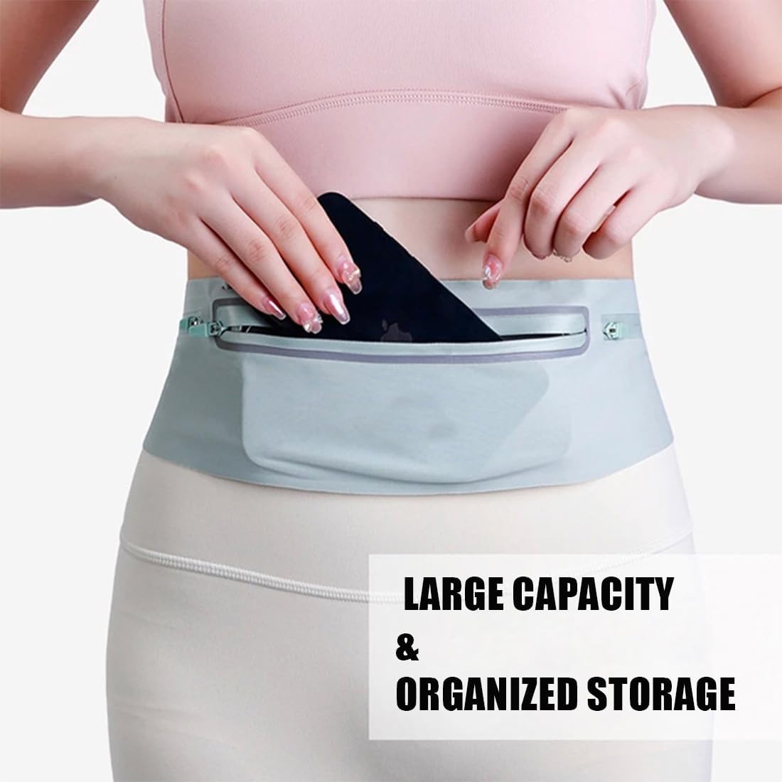 Waterdichte hardloopheuptas Verstelbare riem Heren Dames Slanke hardlooptassen Draagbare buitenkant Joggen Gym Sport Mobiele telefoon
