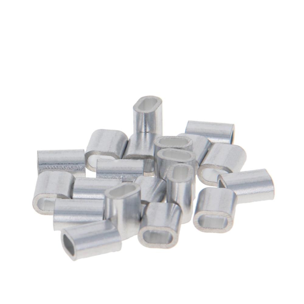 20/80/50/100Pcs Elliptische Aluminium Mouw Aluminium M2.5/M3/M4/M5/M6mm Totale Lengte 2.7/3.3/4.4/5.4/6.6Mm