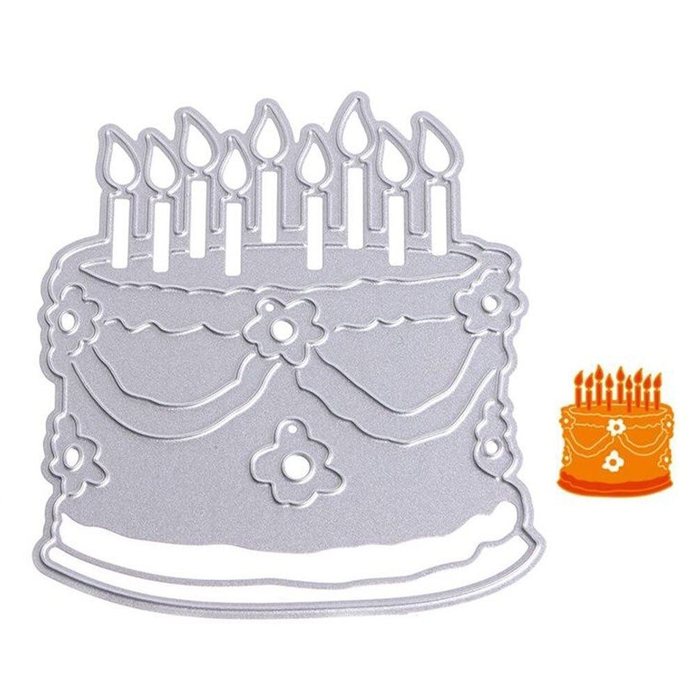 Verjaardagstaart Metalen Grote Stansen Sterft Scrapbooking Embossing Map Pak Voor Shot Snijmachine