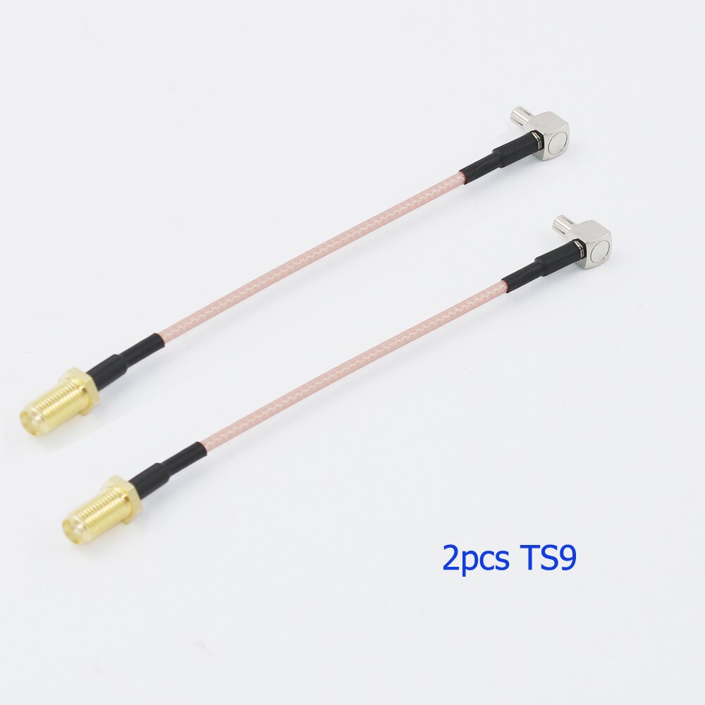 2 unids/lote SMA hembra a TS9 CRC9 Cable de extensión de Cable pigtail macho 12CM RG174 o RG316 para Antena 3G 4G