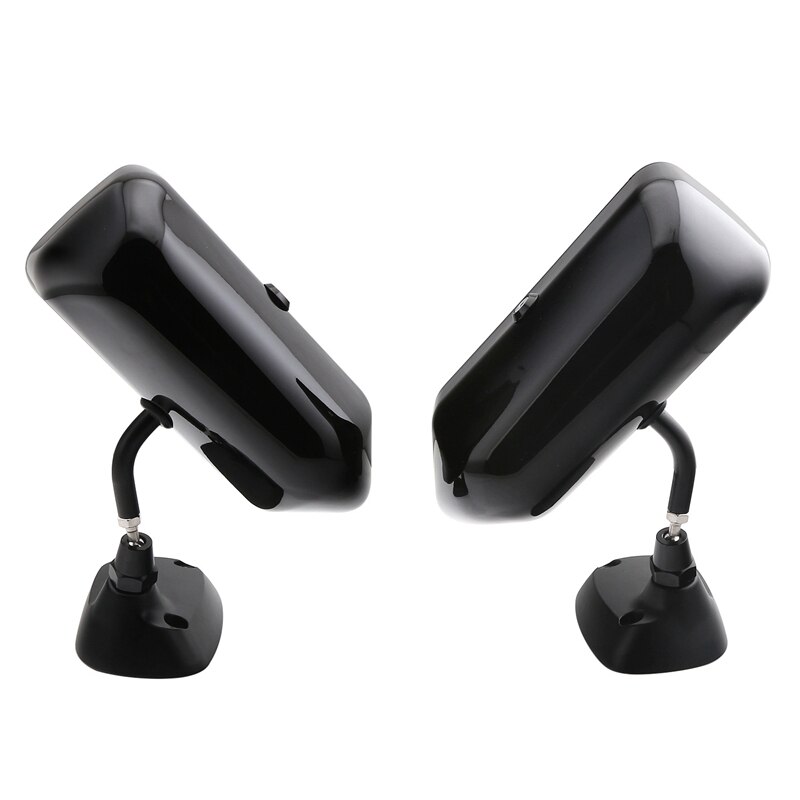 TOP -2Pcs F1 Style Bright Black Auto Car Side Blue Rearview Mirror Metal Bracket Universal