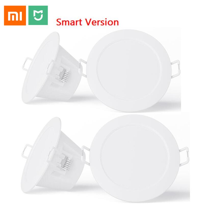 Xiaomi-luz descendente LED inteligente mijia, Wifi o Bluetooth, versión de malla opcional por aplicación remota Mijia, ajuste de temperatura de Color