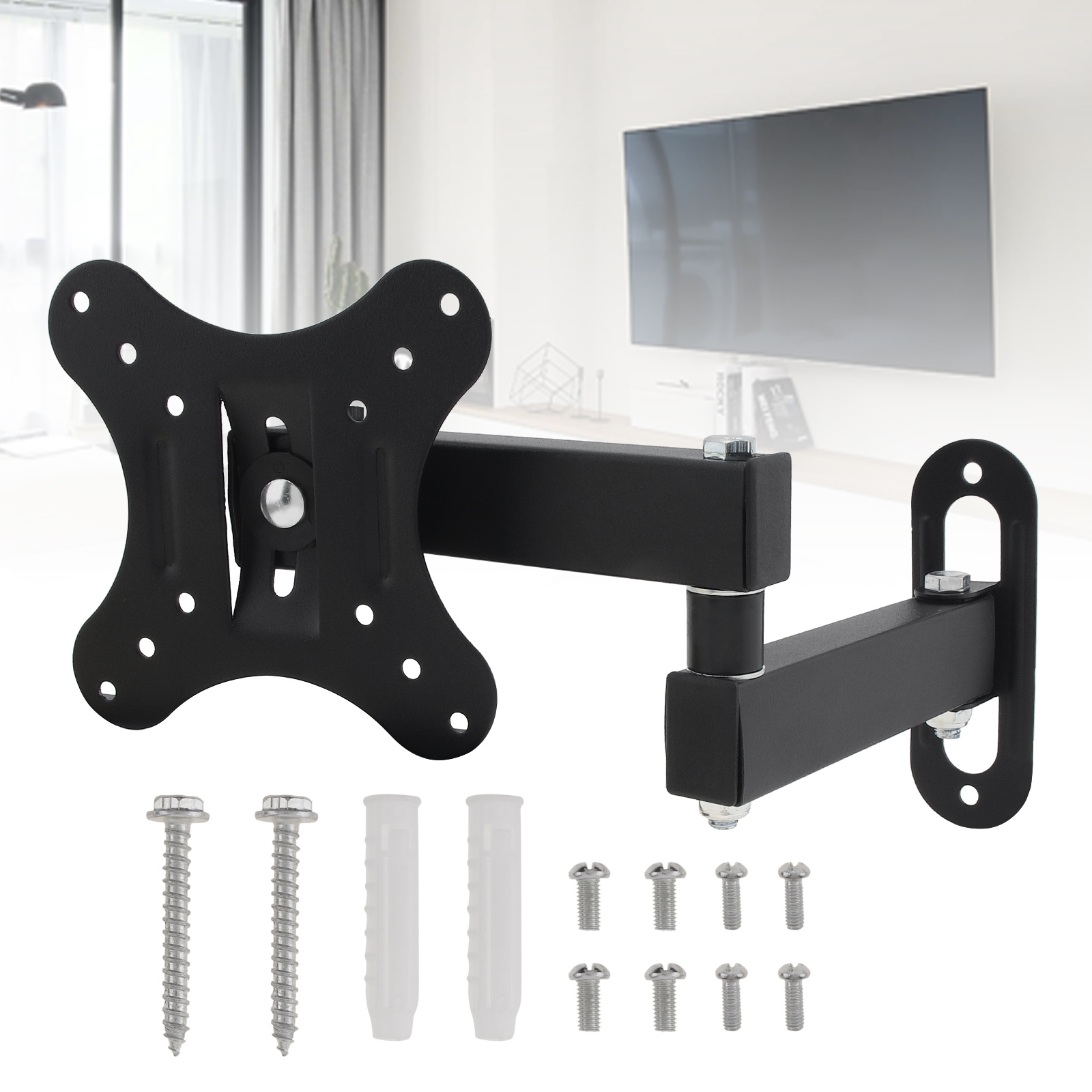 Universal Adjustable TV Wall Mount Bracket Universal Rotated Holder TV Mounts for 14 to 27 Inch LCD LED Monitor Flat Pan