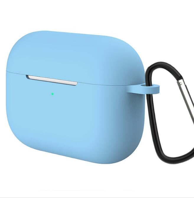 Ultra-dünne Silikon Fall Für Apple Airpods Pro Kopfhörer Fall Drahtlose Bluetooth Headset Abdeckung Stoßfest Tasche Für Air schoten pro 3: skyblue