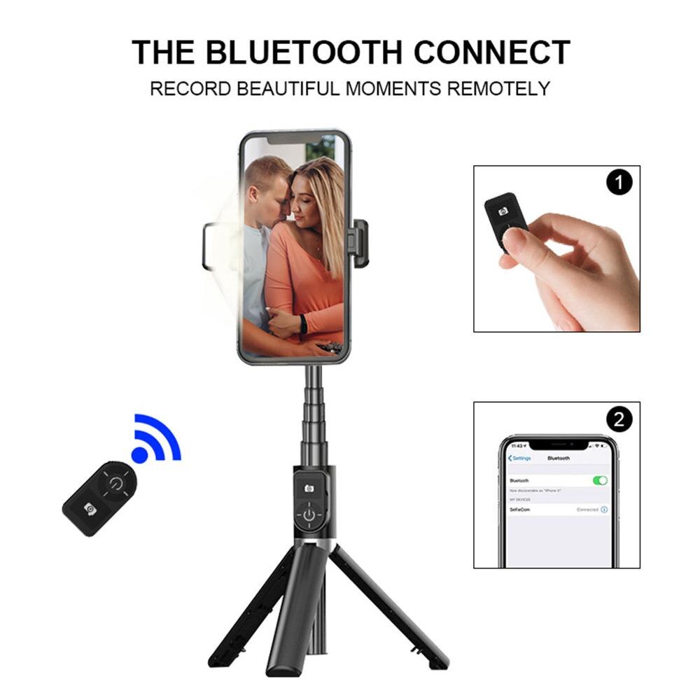 Bluetooth Selfie Stick Remote Control Tripod 4 IN 1 Fill Light Handphone Live Photo Holder Camera Self-Timer Artifact Rod