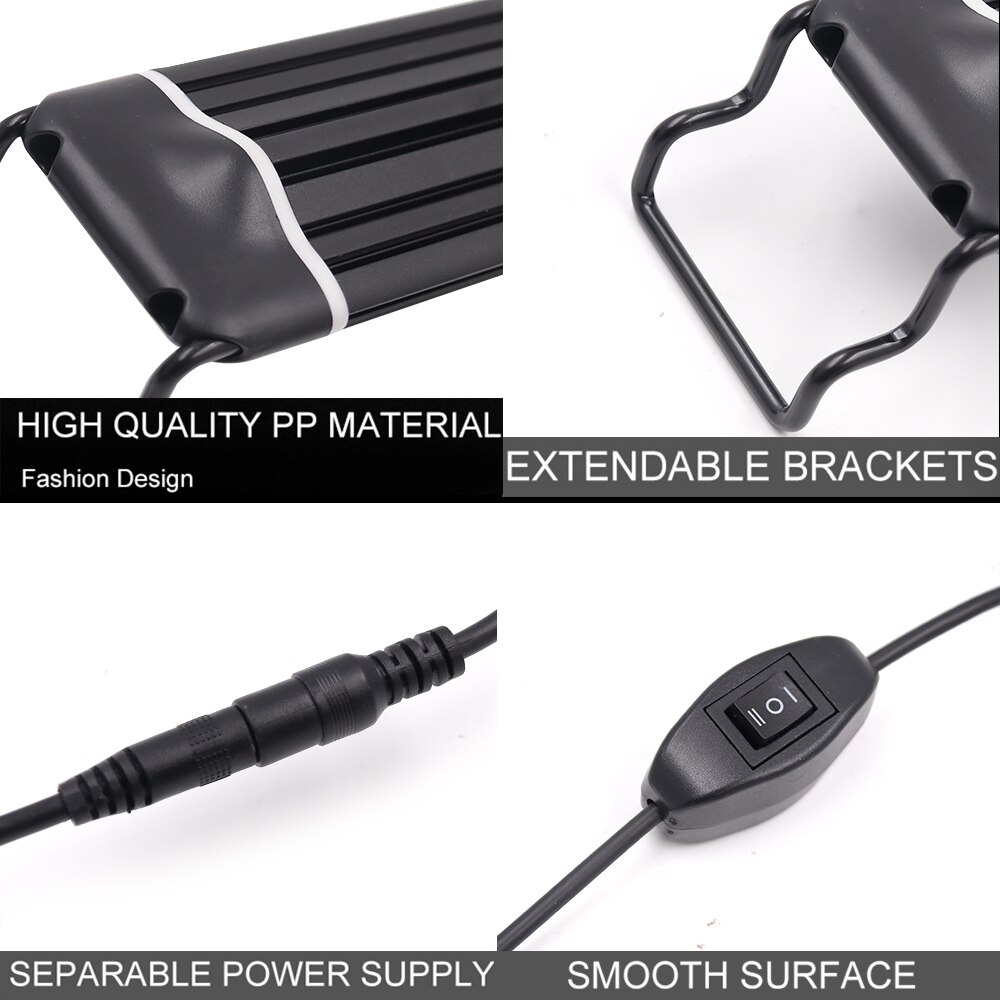 LED Aquarium Light ClassicLED Fish Tank Light Freshwater LED Light for Aquarium with Extendable Brackets White and Blue LEDs