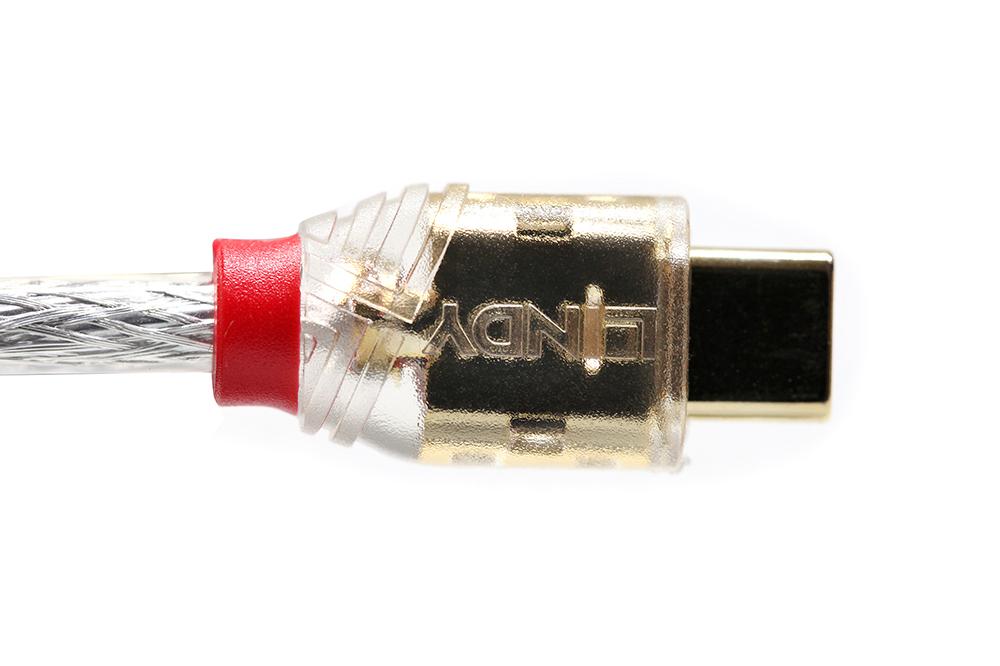 Lindy type c kabel til mekanisk tastatur sølvbrunt kabel lige kabel forgyldt usb a til usb c blød lang ledning 2m