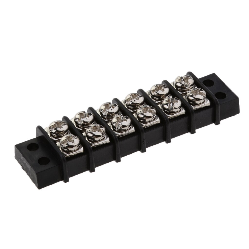 6 Circuit 30A Terminal Block with Nickel Plated Brass Contacts for Boats
