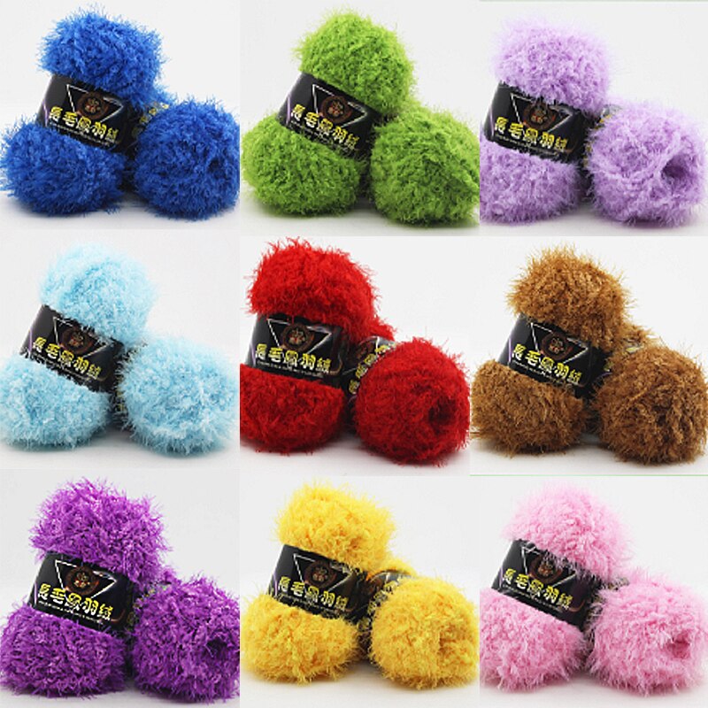 50g/rollen Samt Garn betroffen Wolle Faux Nerz Dicke Warme Häkeln betroffen Garne Baumwolle Baby Wolle DIY Hand-gestrickte zur Seite fahren