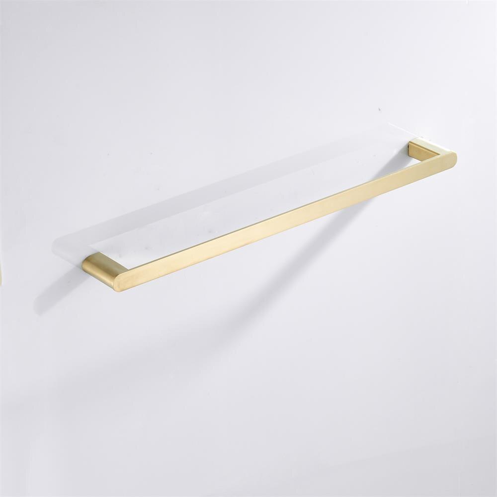 Brushed Gold Towel Rack,Towel Bar, SUS304 stainless steel Hardware set,Robe Hook,Toilet Brush Gold Brushed Bathroom Accessories