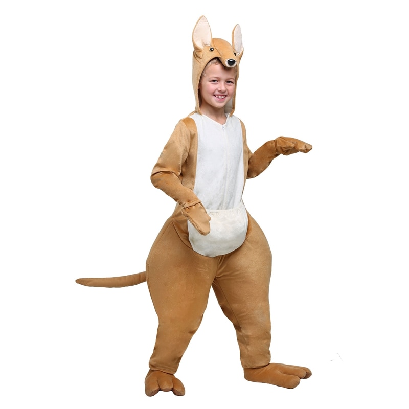 Hämmästyttävä lasten kenguru halloween pojat puku hopping kuningas majesteettinen australialainen eläin cosplay -haalari