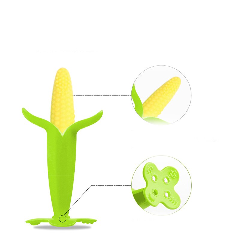 Banane Mais Baby BeißRing freundlicher BeißRing Baby Spielzeug Silikon Zahnbürste Umwelt Sicher Geschmacklos Baby Molaren Stangen Für Spaß