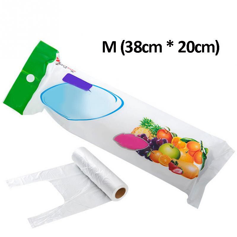 100PCS Transpare Roll Vers houden Plastic Zakken van Vacuüm Voedsel Saver Bag 3 Maten Voedsel Opslag Zakken met handvat Houden Verse ZXH: M