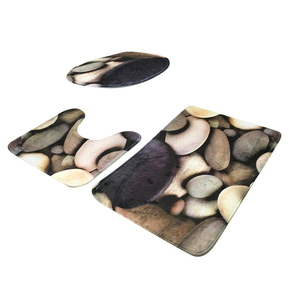 3 stuks/set badmatten badkamer toilet deksel afdekking sets antislip flanel keuken badmat tapijt toiletmatten onderlegger badkameraccessoires