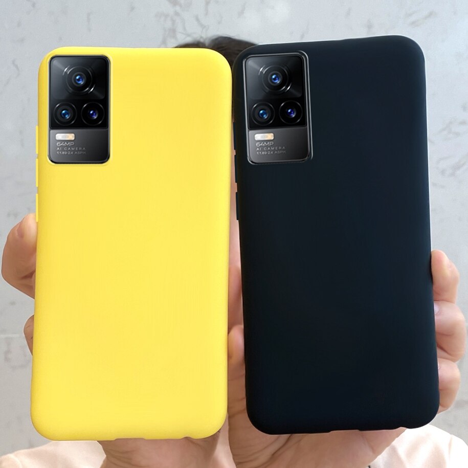 Voor Vivo V21 V21e Case Vloeibare Siliconen Zachte Tpu Capa Slanke Telefoon Back Cover Voor Vivo V21 5G v2050 VivoV21e V2061 Funda 6.44&quot;
