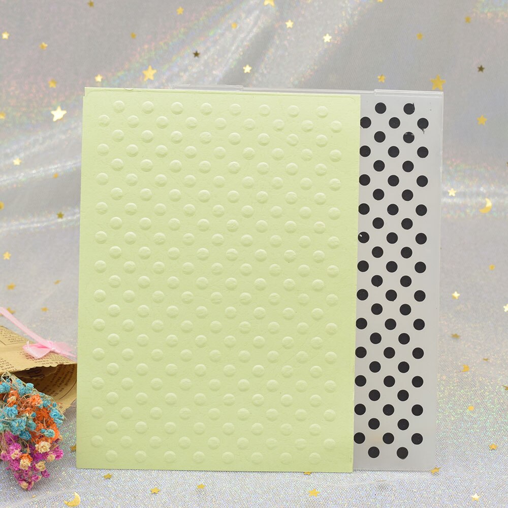 Dots Pattern 3D Embossing Folders for DIY Scrapbooking Paper Card Making Craft Plastic Embossing Template Stencil