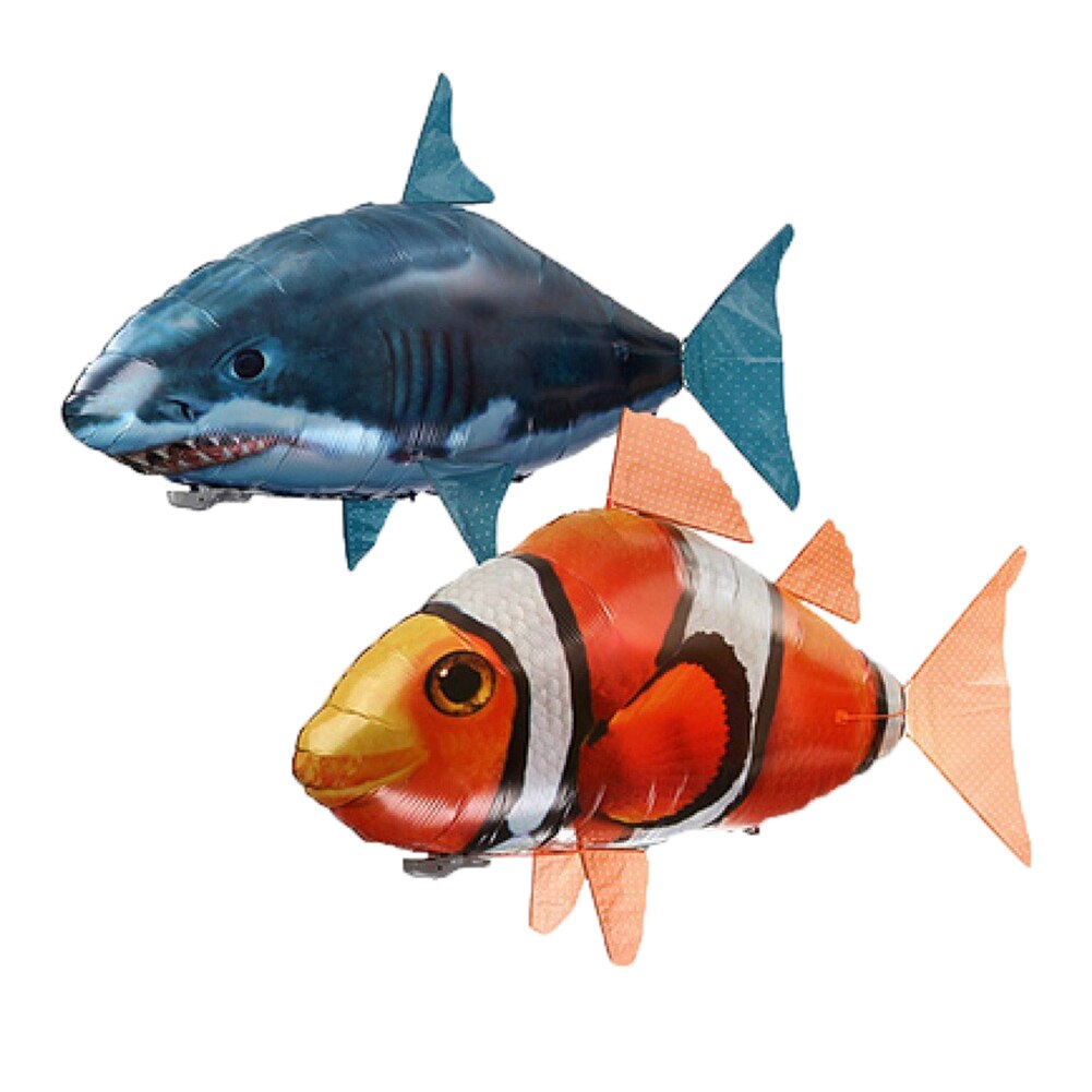 Giant Remote Control Flying Fish Shark Clownfish Electric Air Inflatable Flying Fish Party Decoration RC Animal Toy