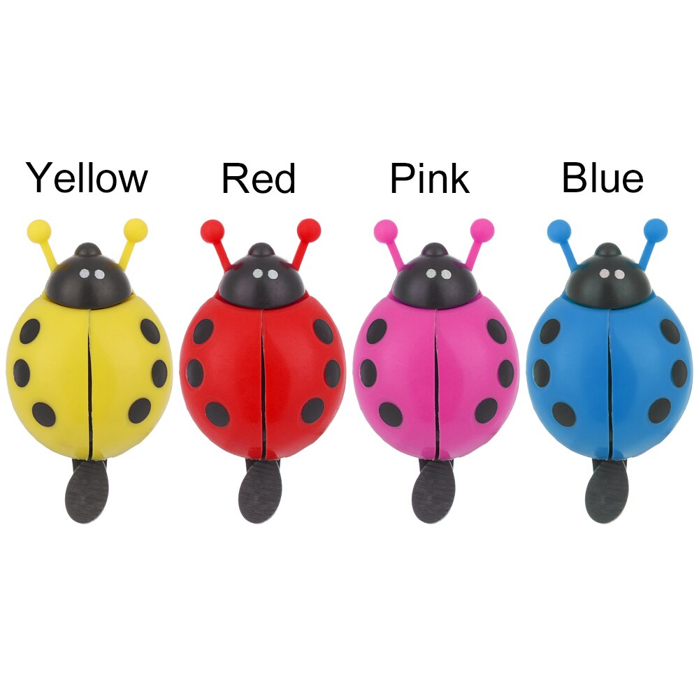 Kids Boys Girls Lovely Ladybug Plastic Bicycle Bell Beetle Bike Handlebar Alarm Ring Safety Warning Horn Cycling Accessories
