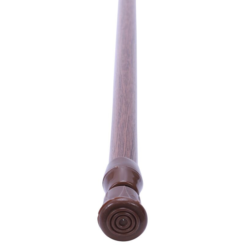 Extendable Telescopic Spring Loaded Net Voile Tension Curtain Rail Pole Rods,55~90Cm,Wood color