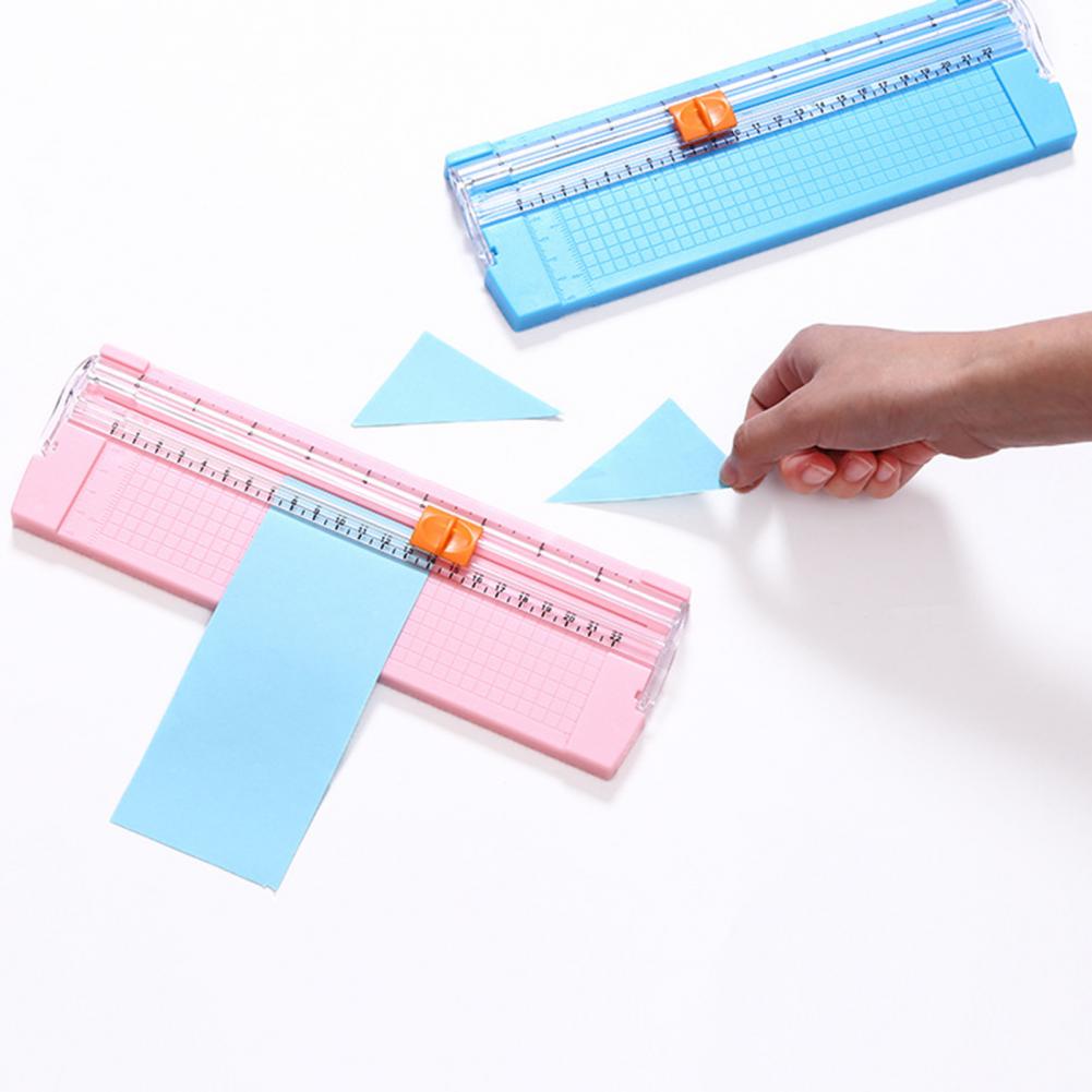 857A5 Paper Cutter Trimmer Portable Mini Paper Cutter Utility Knife with Foldable Ruler School Office Home Supplies Stationery