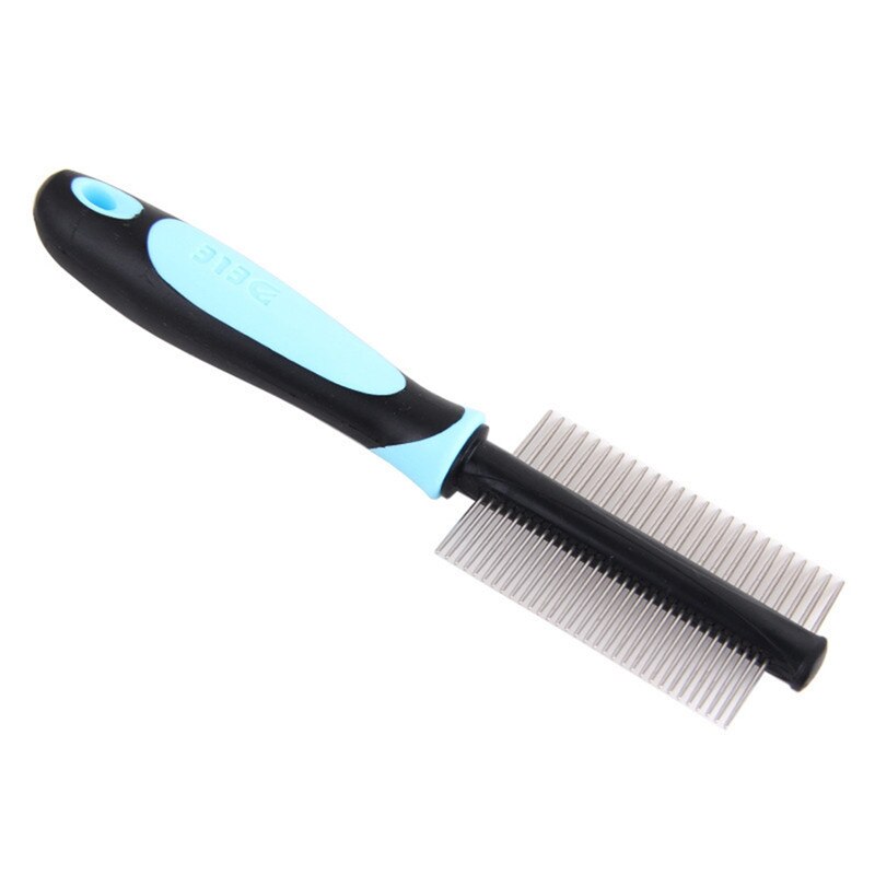 Imixlot Metal Comb for Dogs Double Row Steel Needle Comb Pet Dog Cat Pin Comb Hair Brush Hairbrush Flea Comb