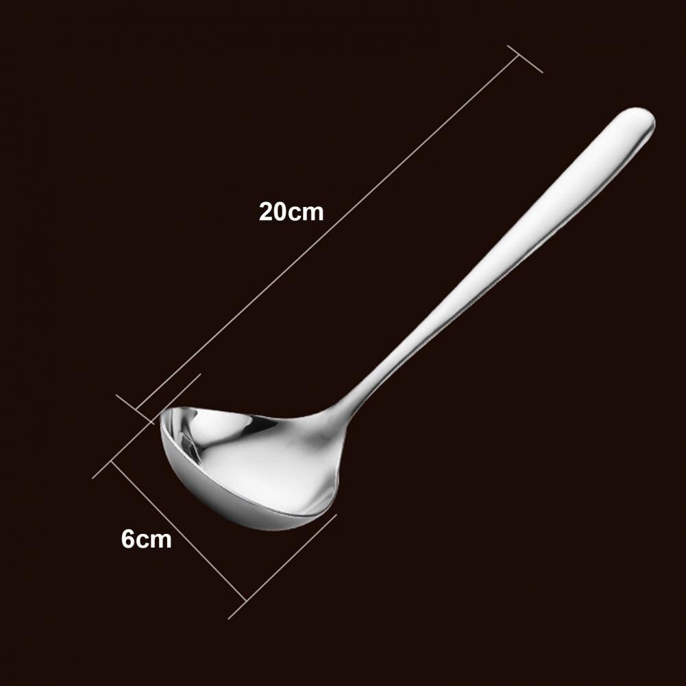 Stainless Steel Soup Spoon Thickened Stainless Steel Soup Ladle Long Handle Stirring Spoon Tablespoon Kitchen Supplies Tableware