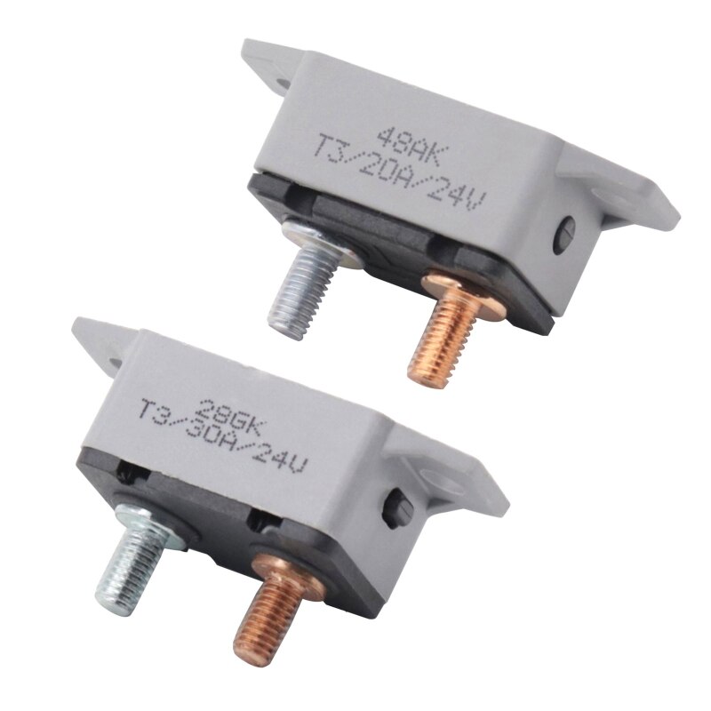 20A 30A 40A 50A Universal Automatic Auto Truck Fuse Manual Reset Circuit Breaker Stud Bolt Protect Screw Kits with Cover K0AF