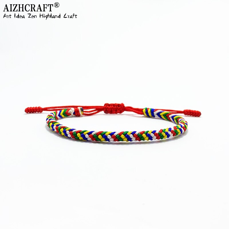 Aizhcraft 6 Kleuren Boeddhistische Liefde Lucky Charm Tibetaanse Armbanden & Armbanden Voor Vrouwen Mannen Handgemaakte Sieraden Shambhala Himalaya: Multicolor
