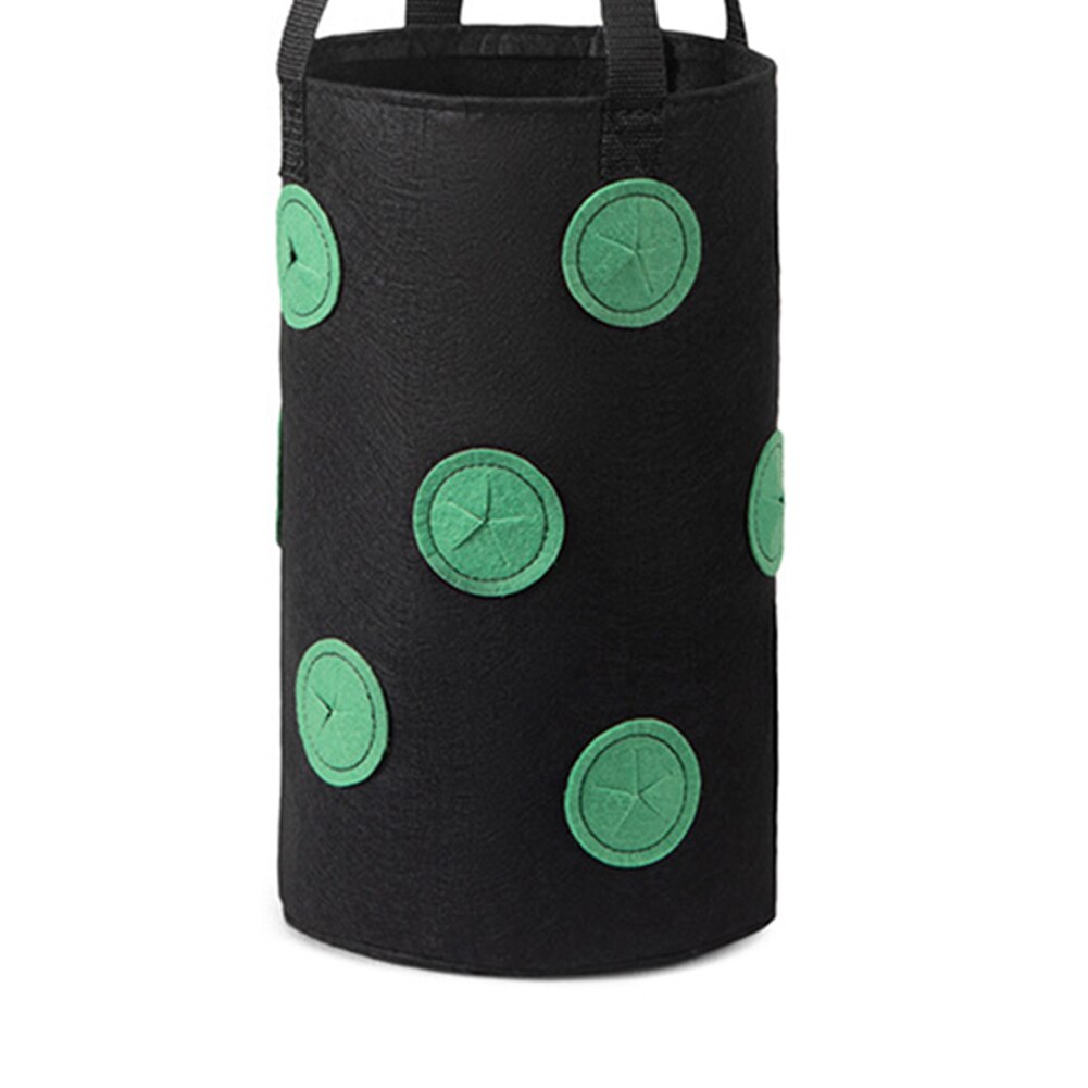 Maceta colgante de fieltro de 3 galones, bolsas de cultivo de jardín con bolsillos de exhibición para macetas de verduras de jardín al aire libre, suministros