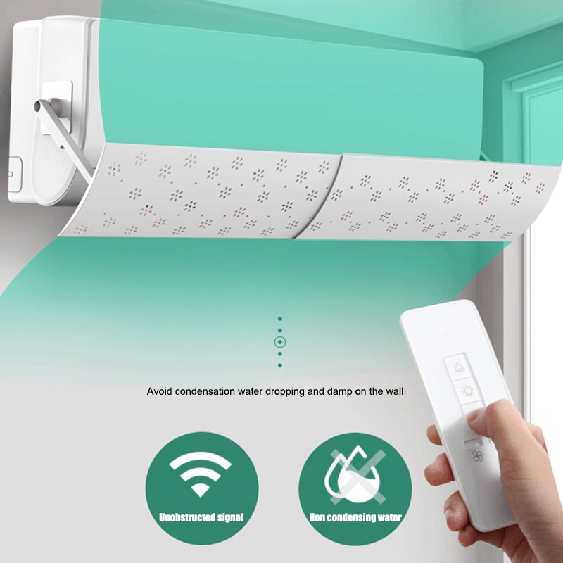 Adjustable Air Conditioning Baffle Shield Telescopic Portable for Home Bedroom HVAC Systems & Parts TB