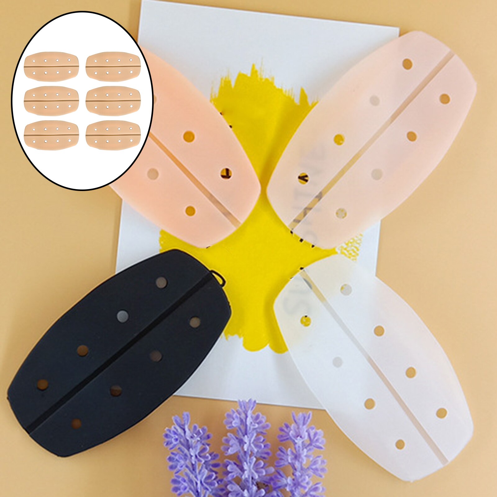 6x Silicone Bra Strap Kussens Holder Comfortabele Wasbare Herbruikbare Vrouwen Non-Slip Schouder Protectors Buigzaam Pijnbestrijding: Skin Breathable