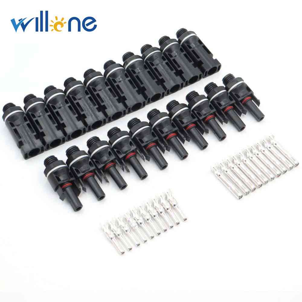 10 pair Solar Panel Mouted Connector for inverter M12 Thread Solar Panel Connector Pairs Male Female DC Solar Inverter Connector