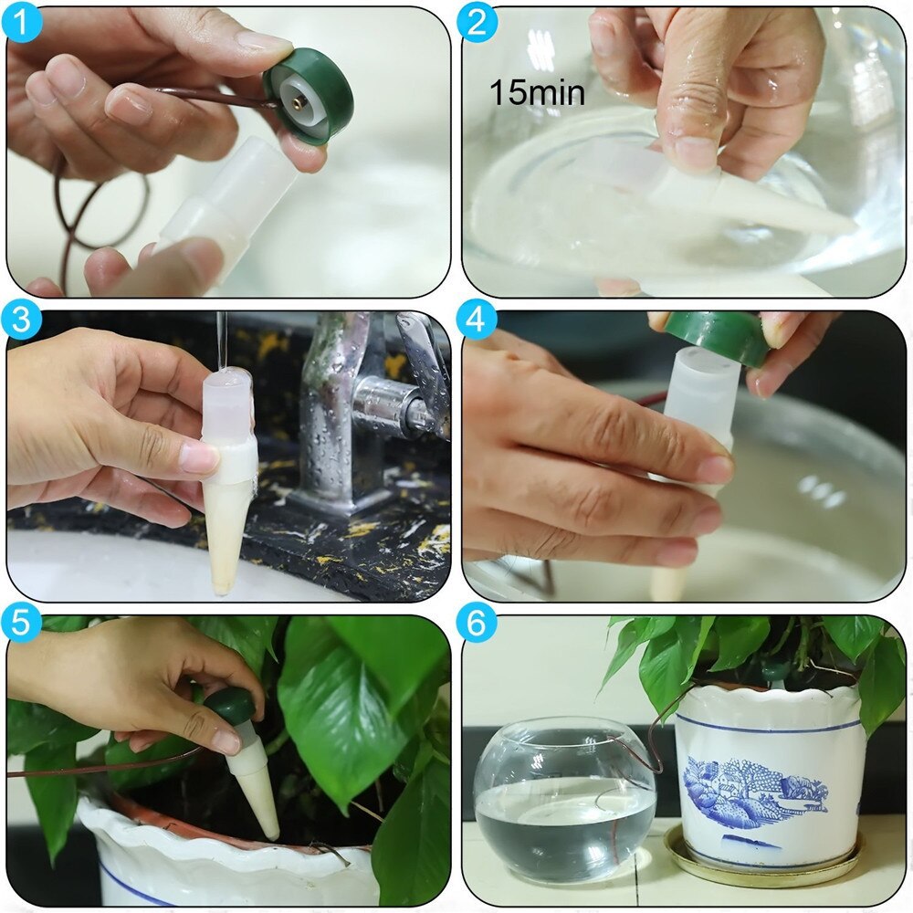 Indoor Plants Automatic Drip Irrigation Watering System Flower Pot Waterer Tool Pottery Plant Watering Device Gardening Tool