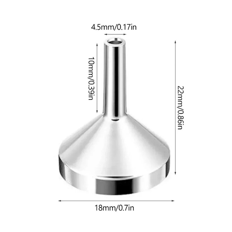 5-teiliger Mini-Trichter aus Edelstahl für Küche, Öl, Flüssigkeitstrichter mit abnehmbarem Filter, breiter Öffnungstrichter zum Einmachen von Küchenutensilien
