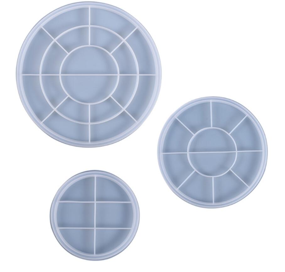 Okrągła taca żywicy epoksydowej formy talerz na owoce pokładzie podstawka silikonowe formy DIY rzemiosło ozdoby