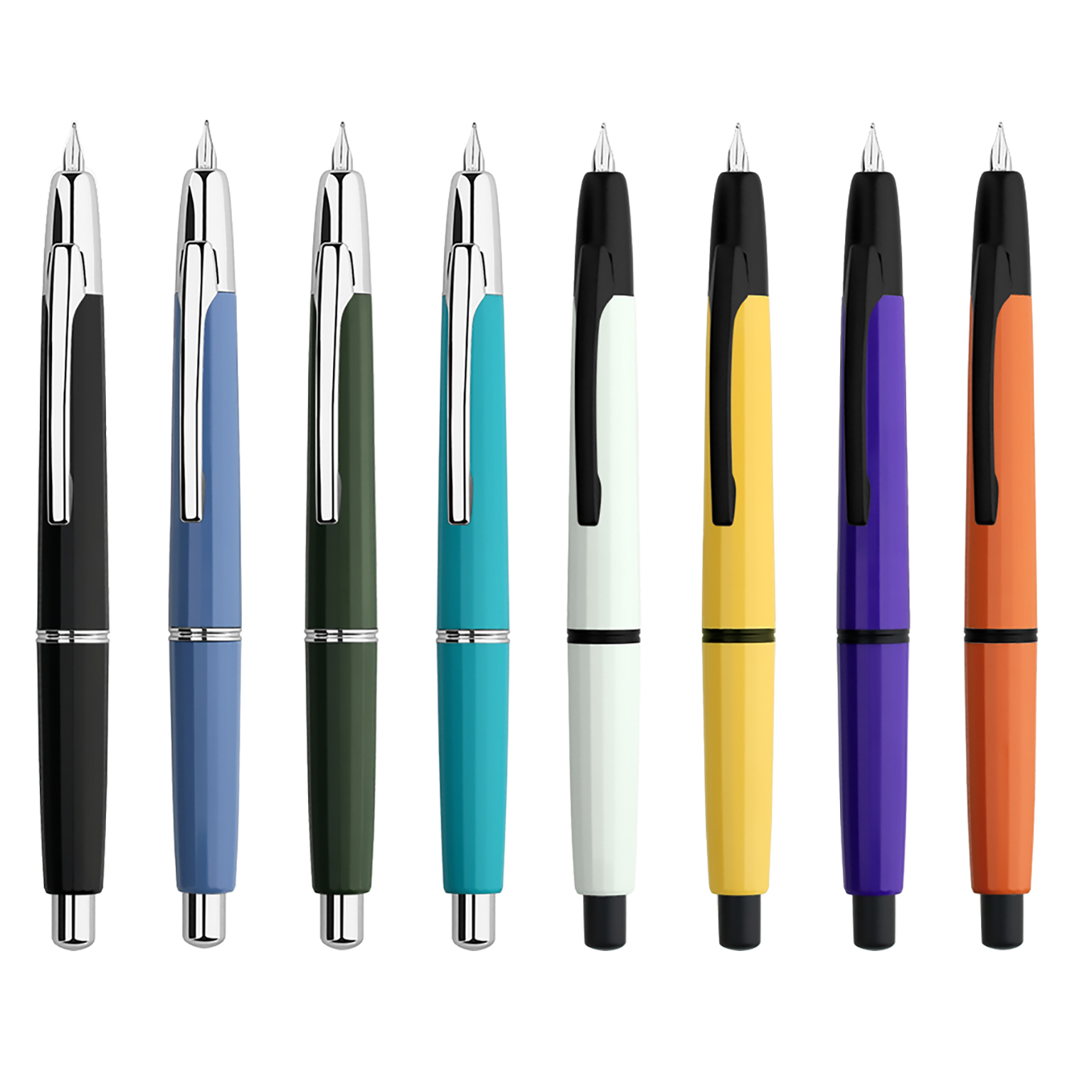 Majohn A2 Press Fountain Pen Extra Fine Nib, Retractable Resin Ink Pen with Converter Writing Pen Set