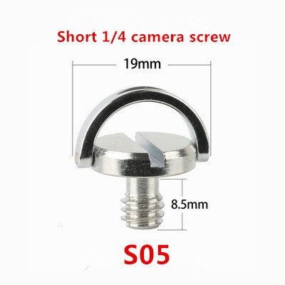 3 uds SLR, tornillo de placa rápida de 1/4 pulgadas con extensión de cabezal, 3/8 trípode, tornillo de cámara corta, conjunto para 1/4 y 3/8 tornillos de cámara: S05