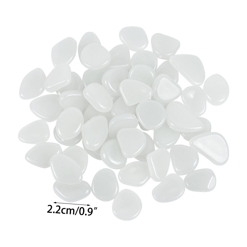 25/50Pcs ciottoli luminosi pietra che si illumina al buio fai da te casa serbatoio di pesce vaso di fiori Decor percorso da giardino decorazione di ciottoli: 50Pcs / B01