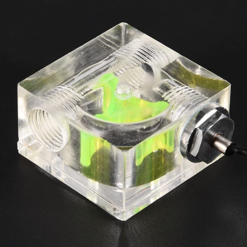 Pc 3 Way Flow Meter Digital Thermometer, Computer Water Cooling System Kit with Two Connectors andwith Pagoda Clip