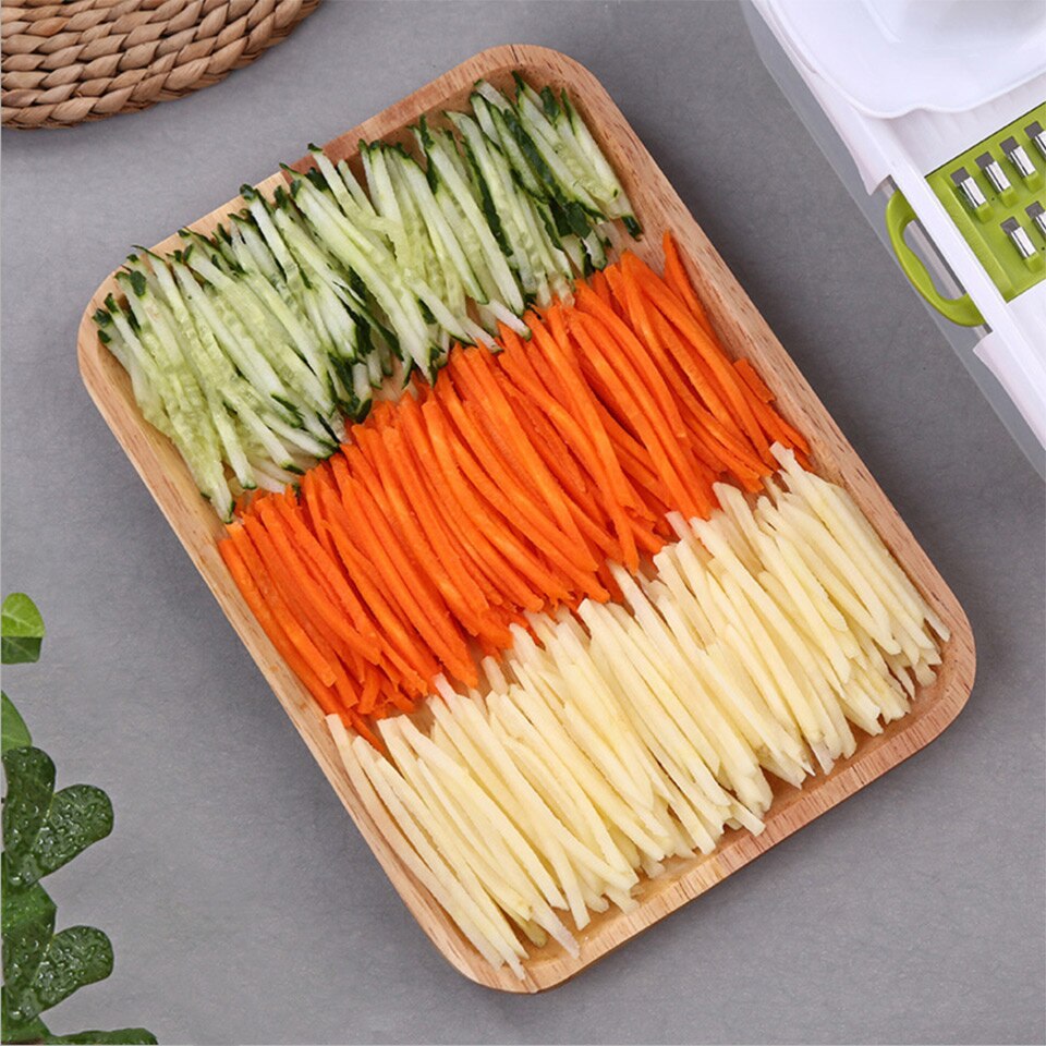 Cortador de verduras multifunción, utensilios de cocina, cortador de mandolina, rallador para accesorios para verduras, herramientas de patata y zanahoria