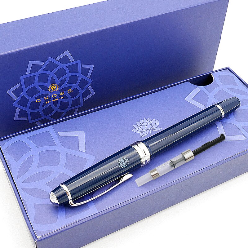 Cross Vulpen De Blauwe Lotus Pen Geschenkdoos Luxe School Office Schrijven Levert Pen