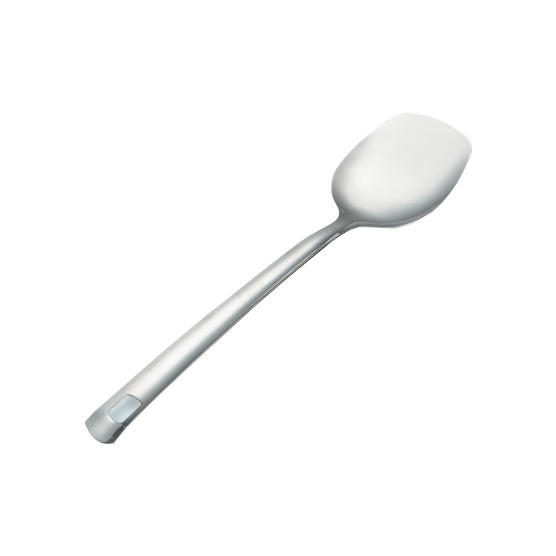Utensílios de cozinha de aço inoxidável, polido, pendurado, prata, escorredor, sopa, fritura, espátula, acessórios domésticos simples: Cinza claro