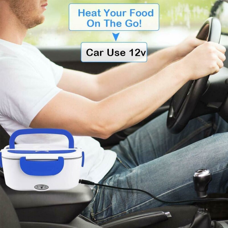 Portable Electric Lunch Box Car Truck&Home 12V1.5L School Bento Rice Cooker Food Container Warmer Car Adapter Car Accessories