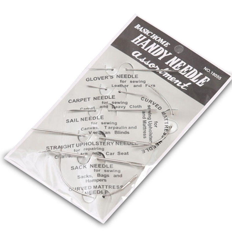 5/6/10pcs Craft Leather Stitching Tools Round Head Steel Pin Stitch Needlework Sewing DIY Leathercraft Curved Sharp Needles