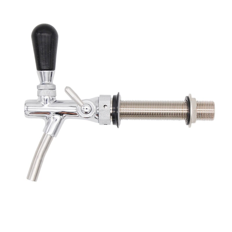 Jockey Box-grifo de cerveza con Control de Flujo ajustable, 11cm(4 1/3 ") de longitud, 7/8"-14 hilos, caja de cerveza de barril Homebrew