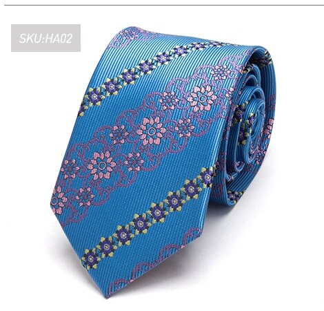 Men Ties luxury skinny tie's Mens flower Neckties Gravata Jacquard Tie Business man's Wedding Animal dress Bowtie 7cm: HA02